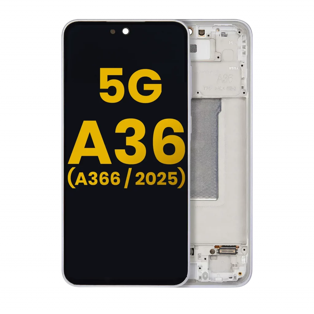 OLED Assembly With Frame For Samsung Galaxy A36 5G (A366 / 2025) (Refurbished) (White)