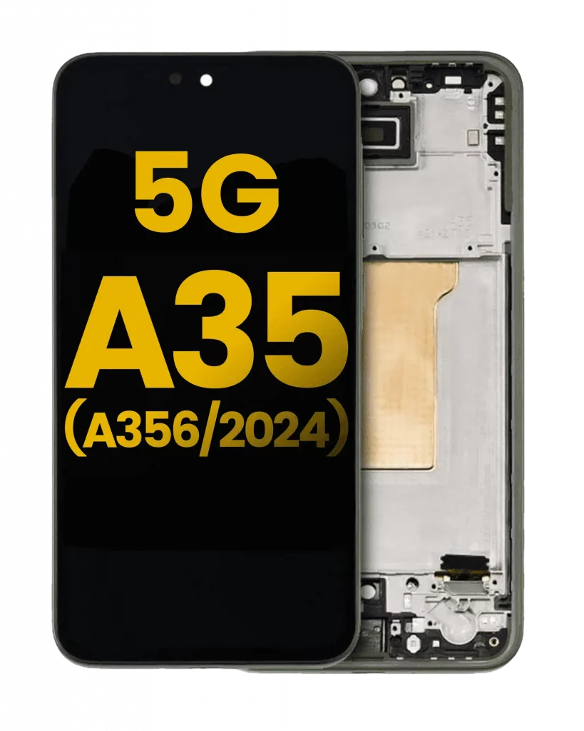 OLED Assembly With Frame For Samsung Galaxy A35 5G (A356 / 2024) (Refurbished) (Lemon)