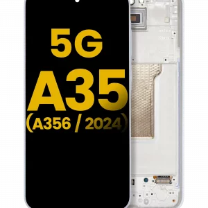 OLED Assembly With Frame For Samsung Galaxy A35 5G (A356 / 2024) (Refurbished) (Iceblue)
