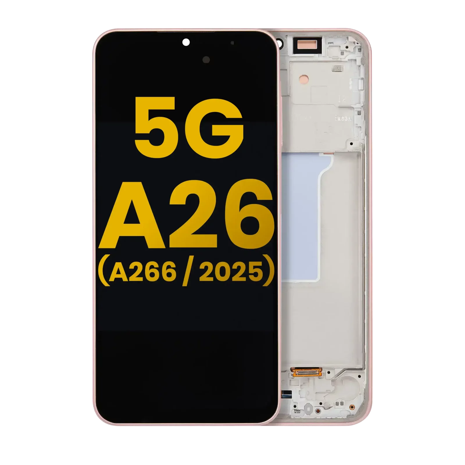 OLED Assembly With Frame For Samsung Galaxy A26 5G (A266 / 2025) (Refurbished) (Peach Pink)