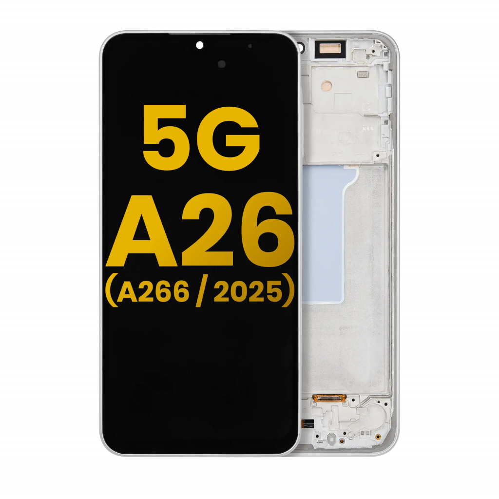 OLED Assembly With Frame For Samsung Galaxy A26 5G (A266 / 2025) (Refurbished) (White)
