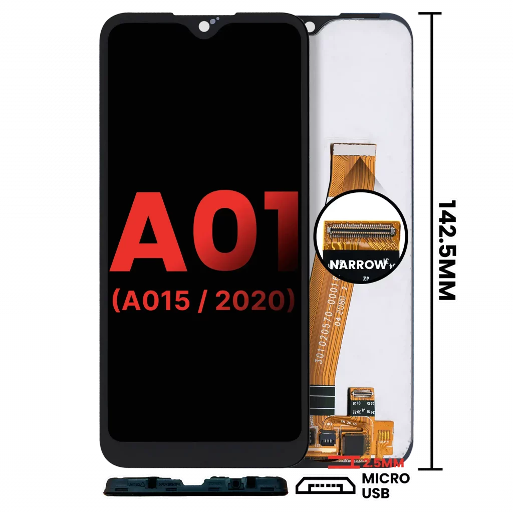 LCD Assembly Without Frame For Samsung Galaxy A01 4G (A015 / 2020) (Global Model) (Micro USB Frame) (Aftermarket Plus) (All Colors)