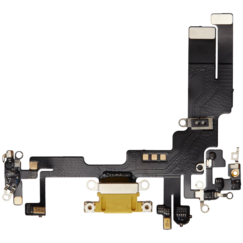 Charging Port Flex Cable For iPhone 14 (Aftermarket Plus) (Yellow)