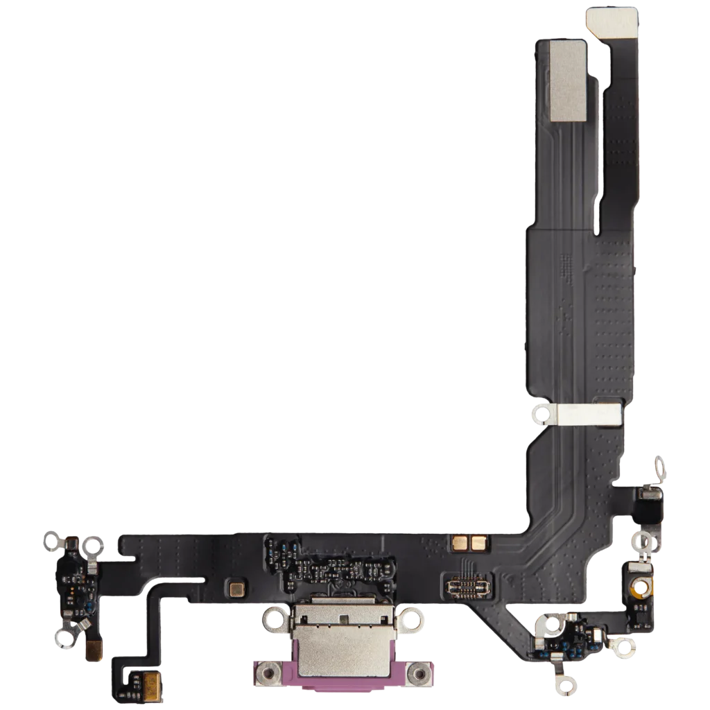 Charging Port Flex Cable For iPhone 16 (Aftermarket Plus) (Pink)