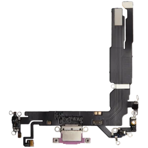 Charging Port Flex Cable For iPhone 16 (Aftermarket Plus) (Pink)