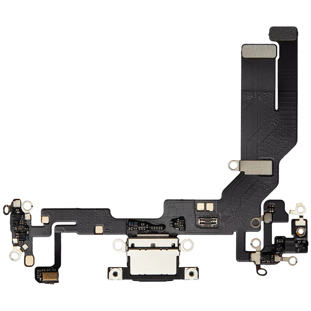 Charging Port Flex Cable For iPhone 16e / 17e (Aftermarket Plus) (Black)
