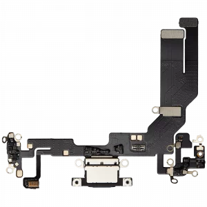 Charging Port Flex Cable For iPhone 16e / 17e (Aftermarket Plus) (Black)