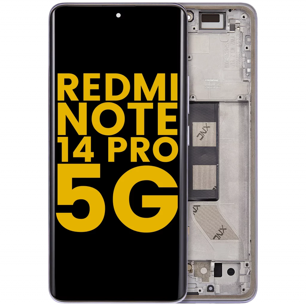 OLED Assembly With Frame For Xiaomi Redmi Note 14 Pro 5G (Refurbished) (Lavender Purple)