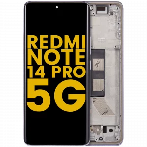 OLED Assembly With Frame For Xiaomi Redmi Note 14 Pro 5G (Refurbished) (Lavender Purple)