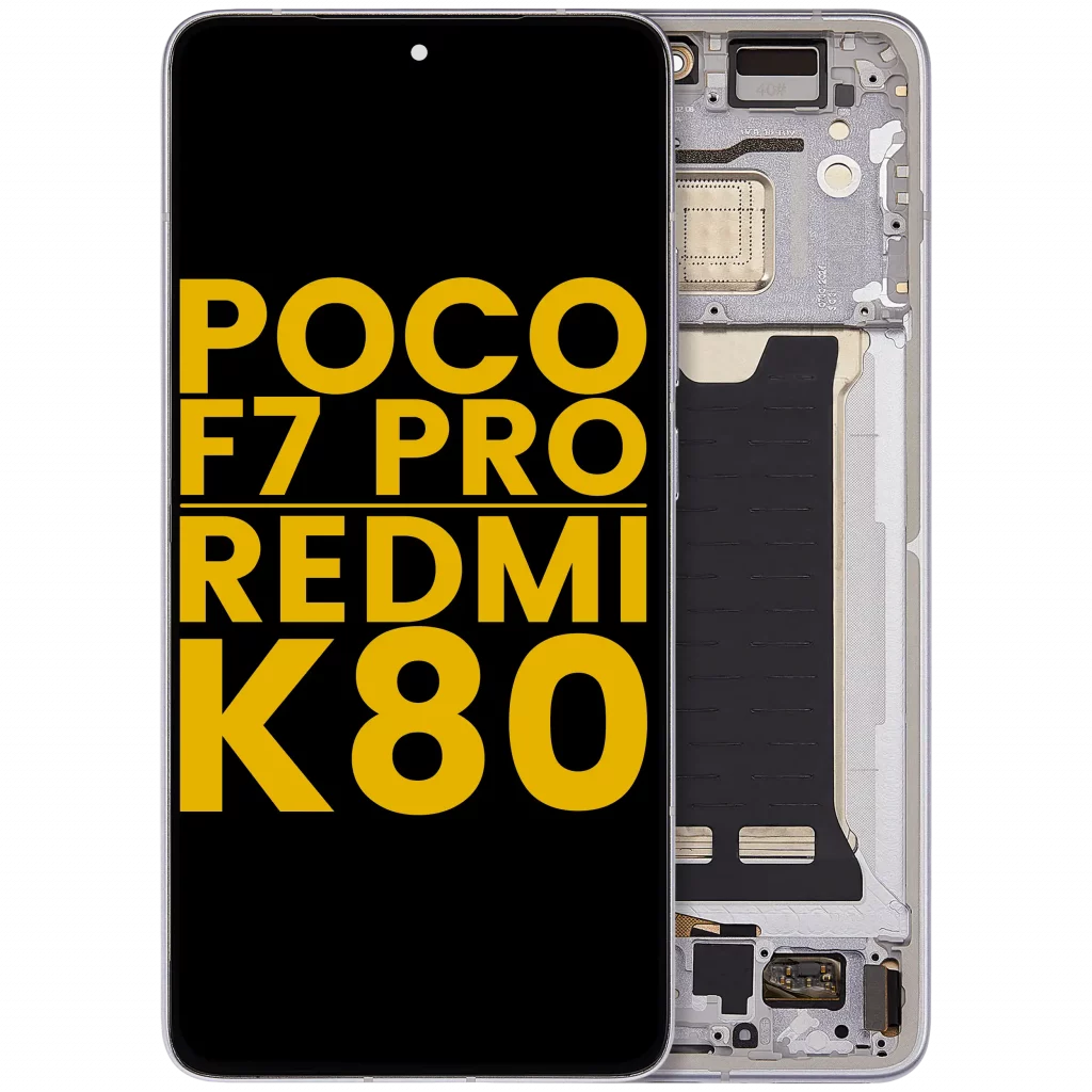 OLED Assembly With Frame For Xiaomi Poco F7 Pro / Redmi K80 (Refurbished) (Silver)