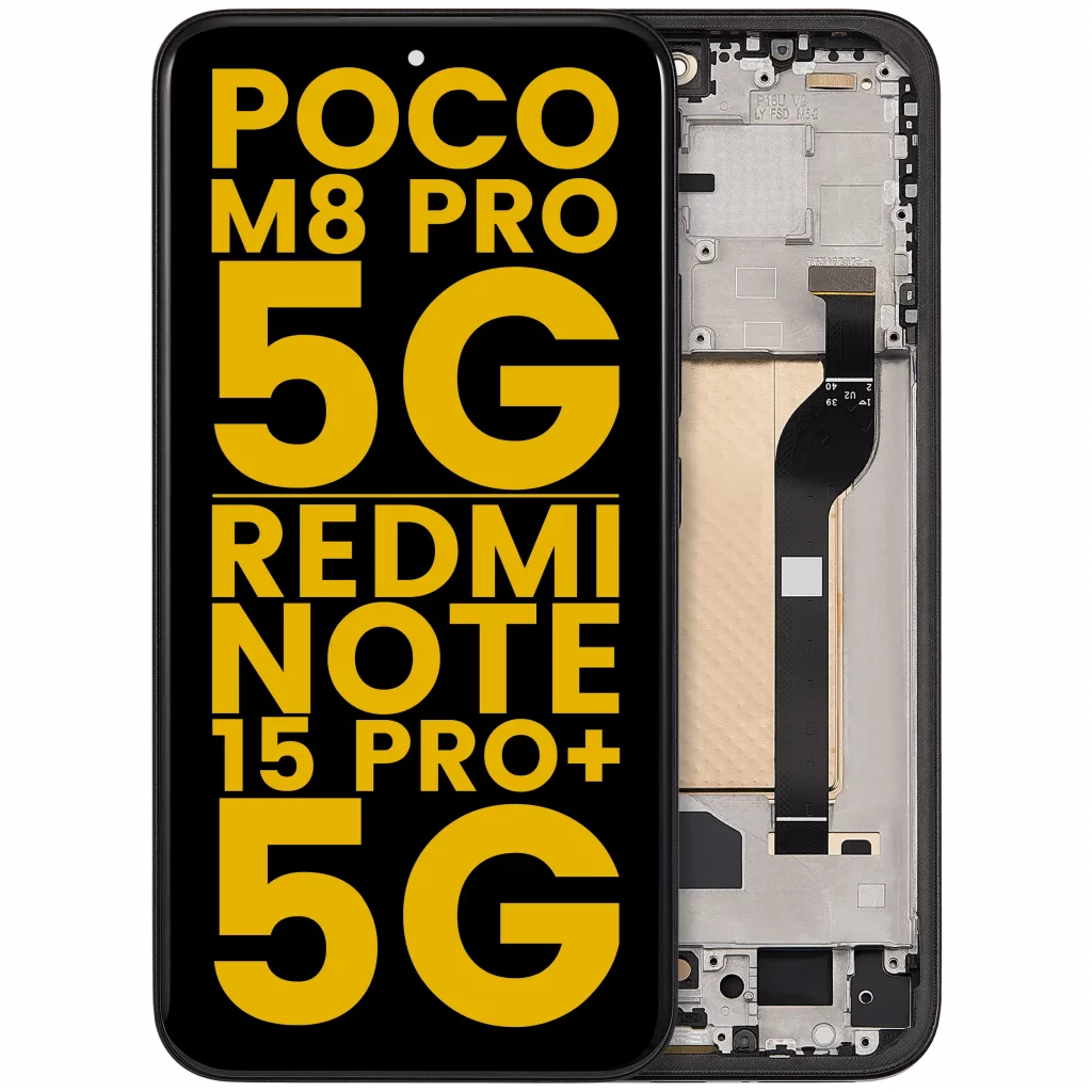 OLED Assembly With Frame For Xiaomi Poco M8 Pro 5G / Redmi Note 15 Pro Plus 5G (Refurbished) (Black)
