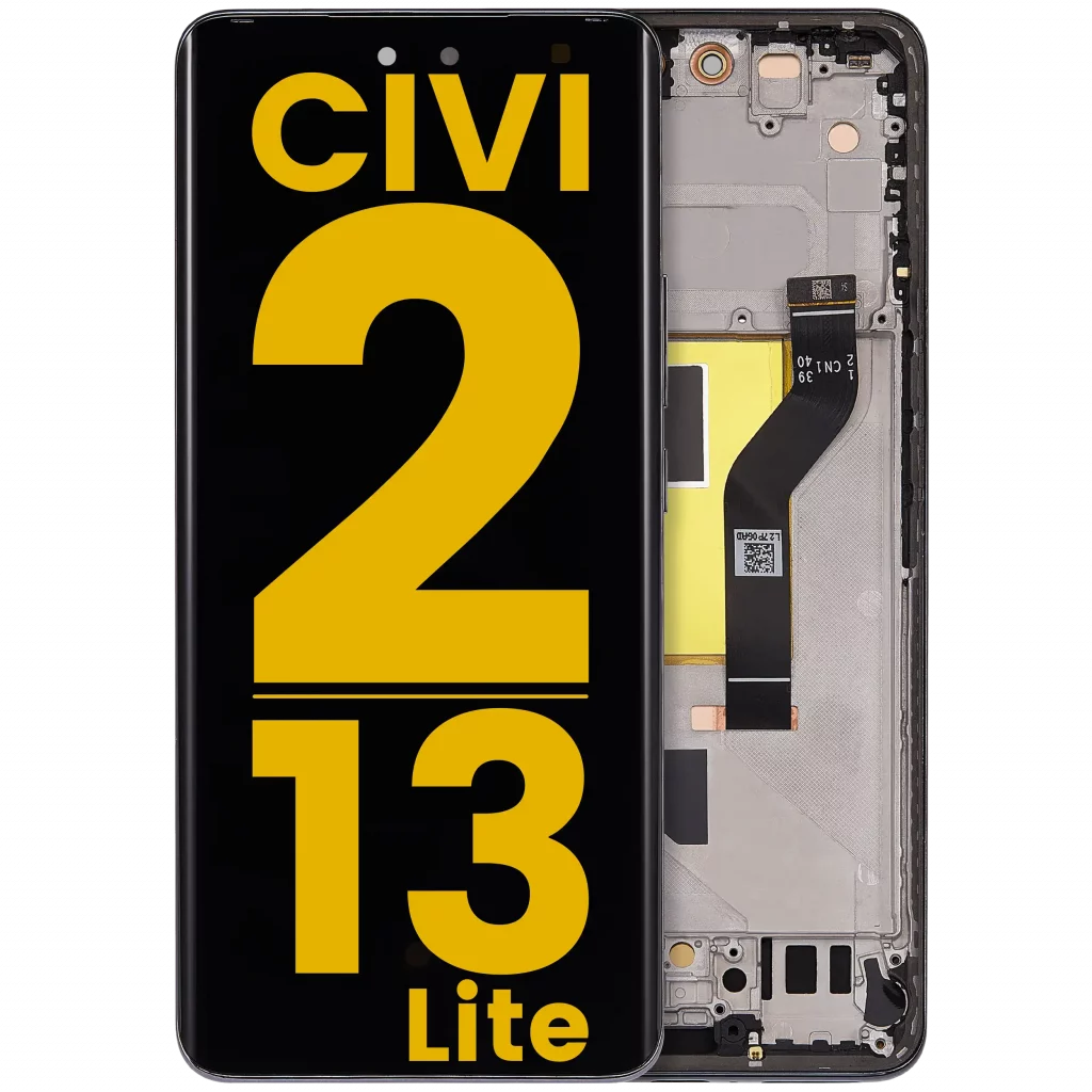 OLED Assembly With Frame For Xiaomi 13 Lite / Civi 2 (Refurbished) (Black)