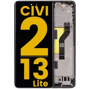 OLED Assembly With Frame For Xiaomi 13 Lite / Civi 2 (Refurbished) (Black)