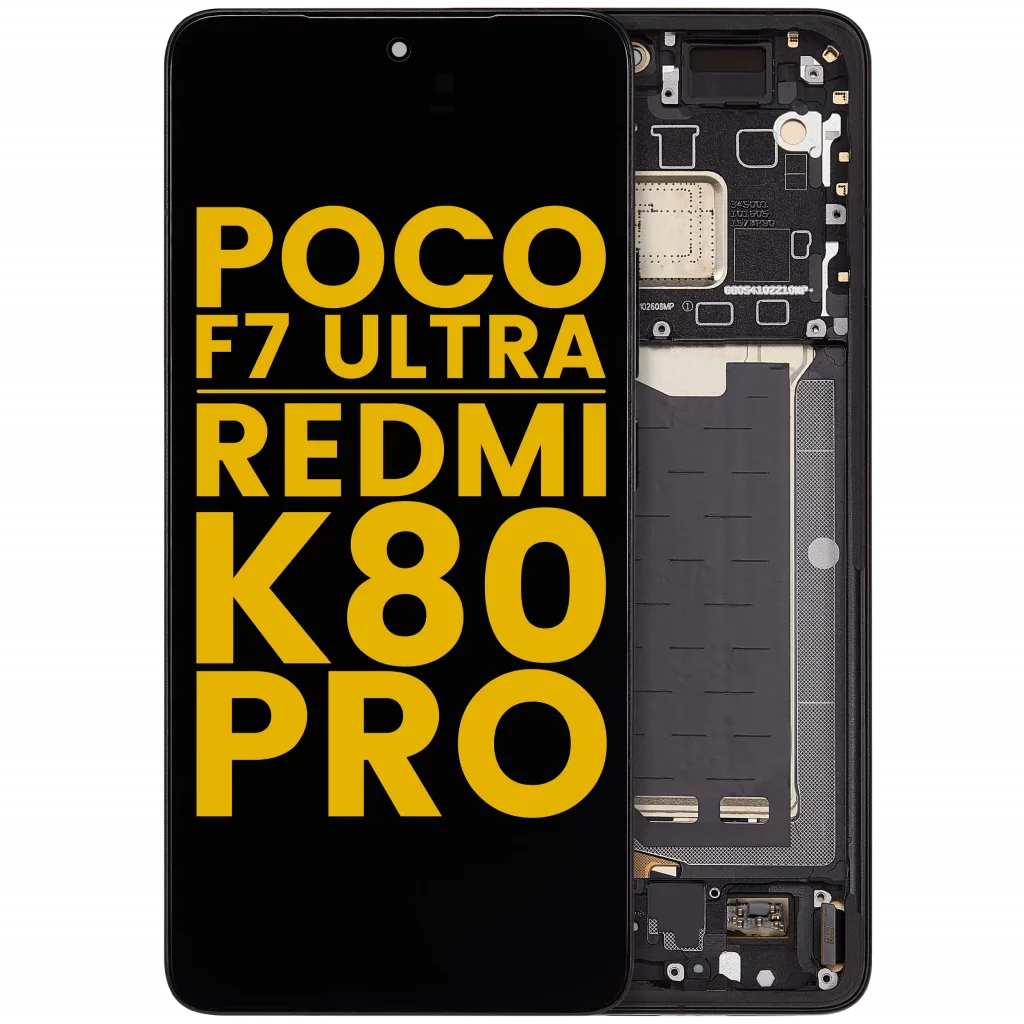 OLED Assembly With Frame For Xiaomi Poco F7 Ultra / Redmi K80 Pro (Refurbished) (Black)