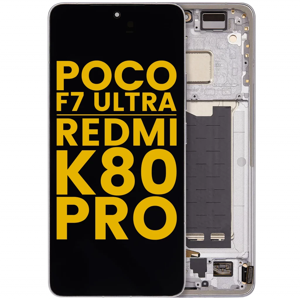 OLED Assembly With Frame For Xiaomi Poco F7 Ultra / Redmi K80 Pro (Refurbished) (White)