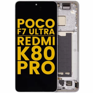 OLED Assembly With Frame For Xiaomi Poco F7 Ultra / Redmi K80 Pro (Refurbished) (White)