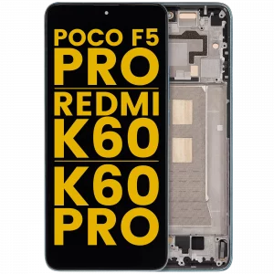OLED Assembly With Frame For Xiaomi Poco F5 Pro / Redmi K60 / K60 Pro (Refurbished) (Mint)