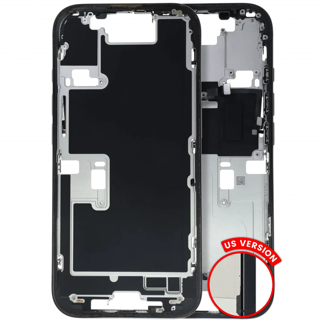 Mid-Frame Housing W/ Small Parts For iPhone 16 Pro (US Version) (Used OEM Pull: Grade B) (Black Titanium)