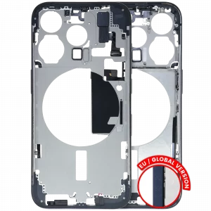 Mid-Frame Housing W/ Small Parts For iPhone 15 Pro (EU / Global Version) (Used OEM Pull: Grade C) (Blue Titanium)