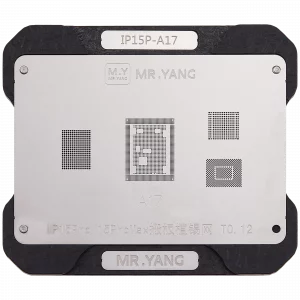 M.Y Board Transfer Reballing Stencil (A17) & Middle Layer Frame Reballing Platform For iPhone 15 Pro / 15 Pro Max (M.Y)