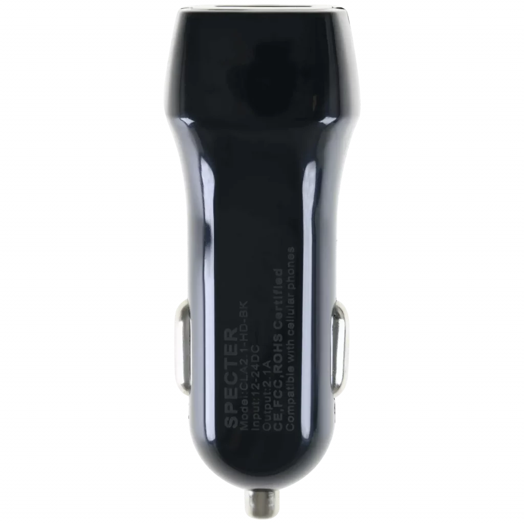 USB-A Car Charger (5V / 2.1A / 10.5W) (12-24V DC) (Bulk, Generic) (Black)