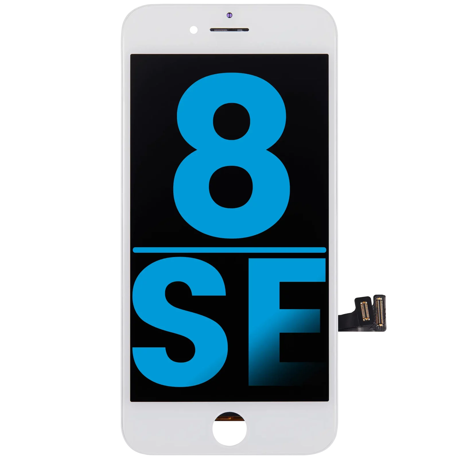 LCD Assembly With Steel Plate For iPhone 8 / SE (2020 / 2022) (Aftermarket) (White)