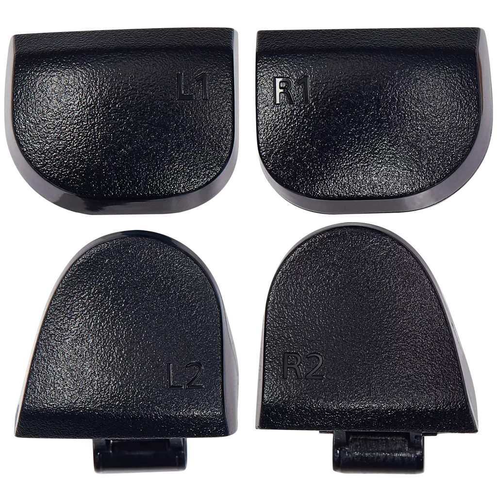 R1 L1 R2 L2 Trigger Buttons With Springs For PlayStation 5 Controller (Black, BDM-020) (8 Piece Set)