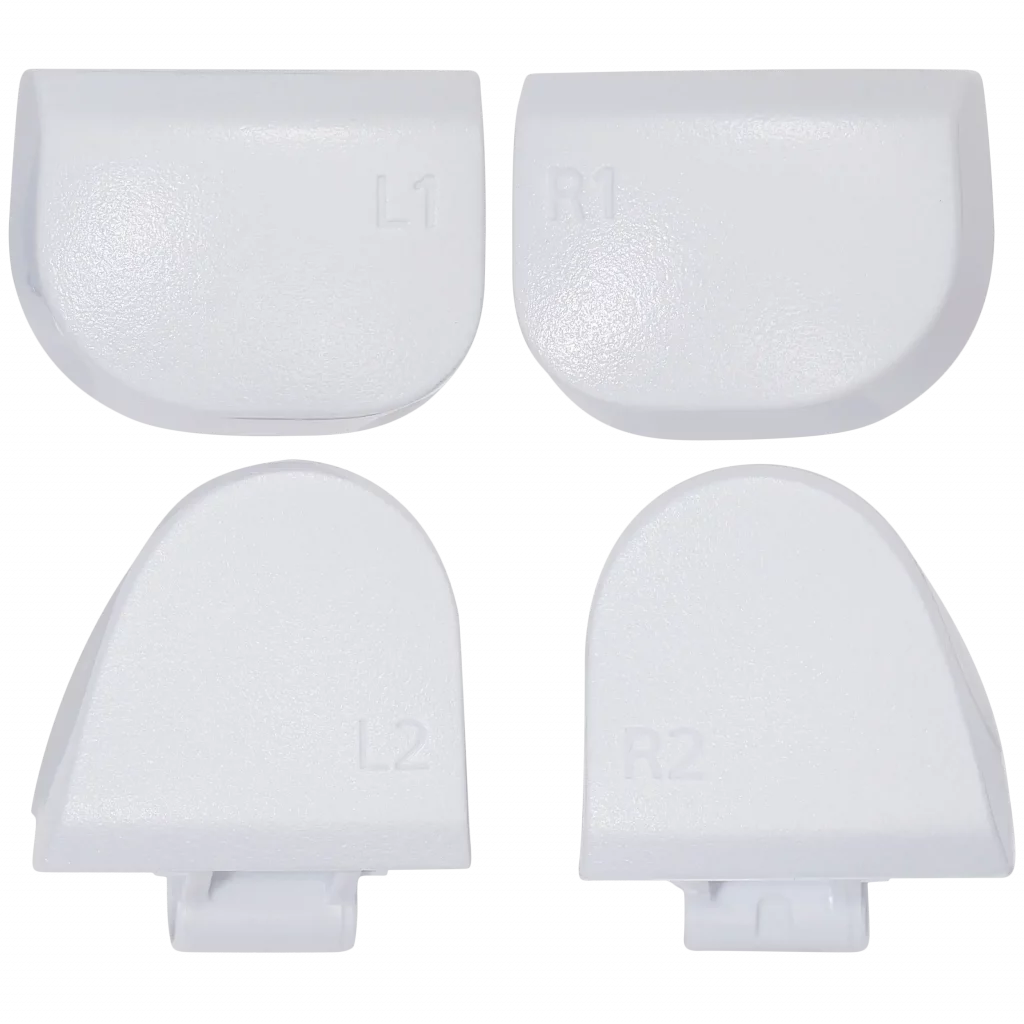 R1 L1 R2 L2 Trigger Buttons With Springs For PlayStation 5 Controller (White, BDM-030) (8 Piece Set)