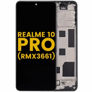 LCD Assembly With Frame For Realme 10 Pro (Refurbished) (Dark Matter)
