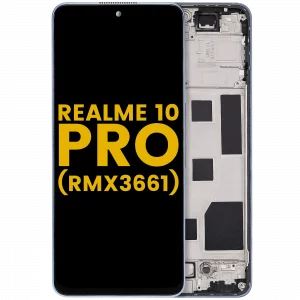 LCD Assembly With Frame For Realme 10 Pro (Refurbished) (Nebula Blue)