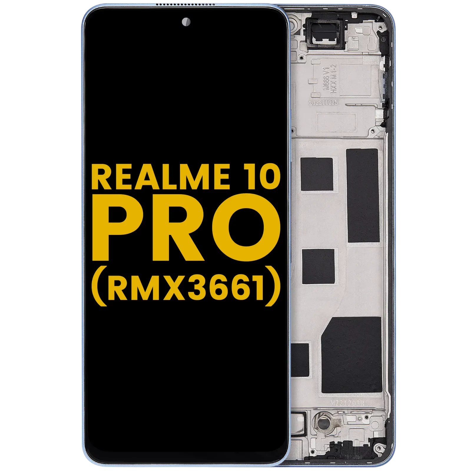 LCD Assembly With Frame For Realme 10 Pro (Refurbished) (Nebula Blue)