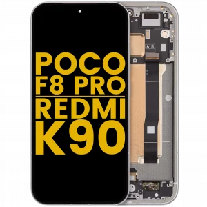 OLED Assembly With Frame For Poco F8 Pro / Redmi K90 (Refurbished) (Titanium Silver)