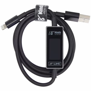 AV Line Pro Fast Power Amp Voltage Diagnostic Cable (Lighting to USB)