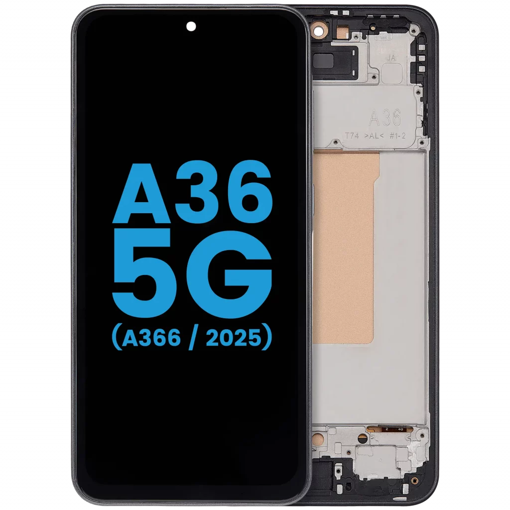 LCD Assembly With Frame For Samsung Galaxy A36 5G (A366/ 2025)(6.58" ) (US Version) (Aftermarket : incell ) (Black)