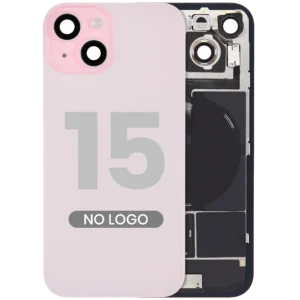 Back Glass w/ MagSafe Magnet & NFC & Flashlight Flex For iPhone 15 (Aftermarket) (Pink) (No Logo)