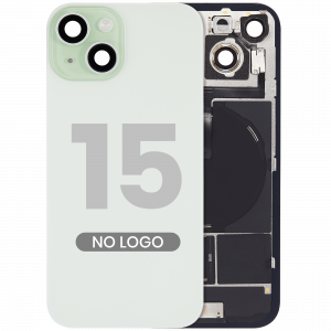 Back Glass w/ MagSafe Magnet & NFC & Flashlight Flex For iPhone 15 (Aftermarket) (Green) (No Logo)