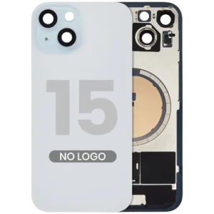 Back Glass w/ MagSafe Magnet For iPhone 15 (Aftermarket) (Blue) (No Logo)