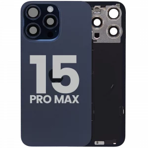 Back Glass w/ MagSafe Magnet & NFC & Flashlight Flex For iPhone 15 Pro Max (Used OEM Pull: Grade C) (Blue Titanium)