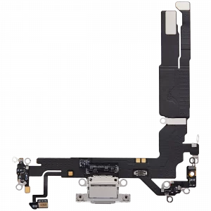 Charging Port Flex Cable For iPhone 17 (Used OEM Pull) (White)