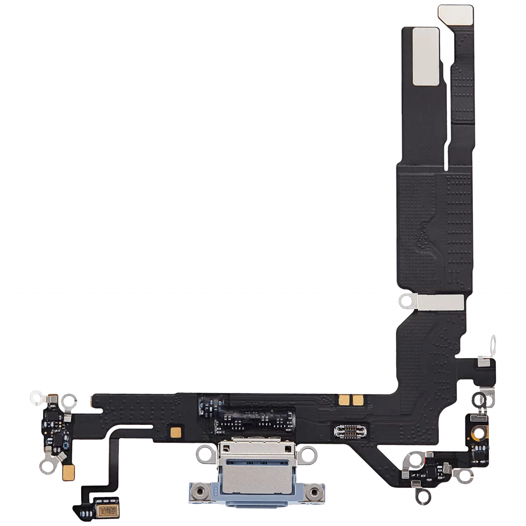Charging Port Flex Cable For iPhone 17 (Used OEM Pull) (Mist Blue)