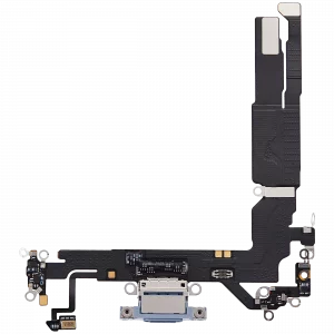 Charging Port Flex Cable For iPhone 17 (Used OEM Pull) (Mist Blue)