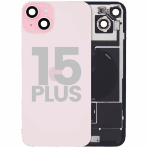 Back Glass w/ MagSafe Magnet & NFC & Flashlight Flex For iPhone 15 Plus (Used OEM Pull: Grade A) (Pink)