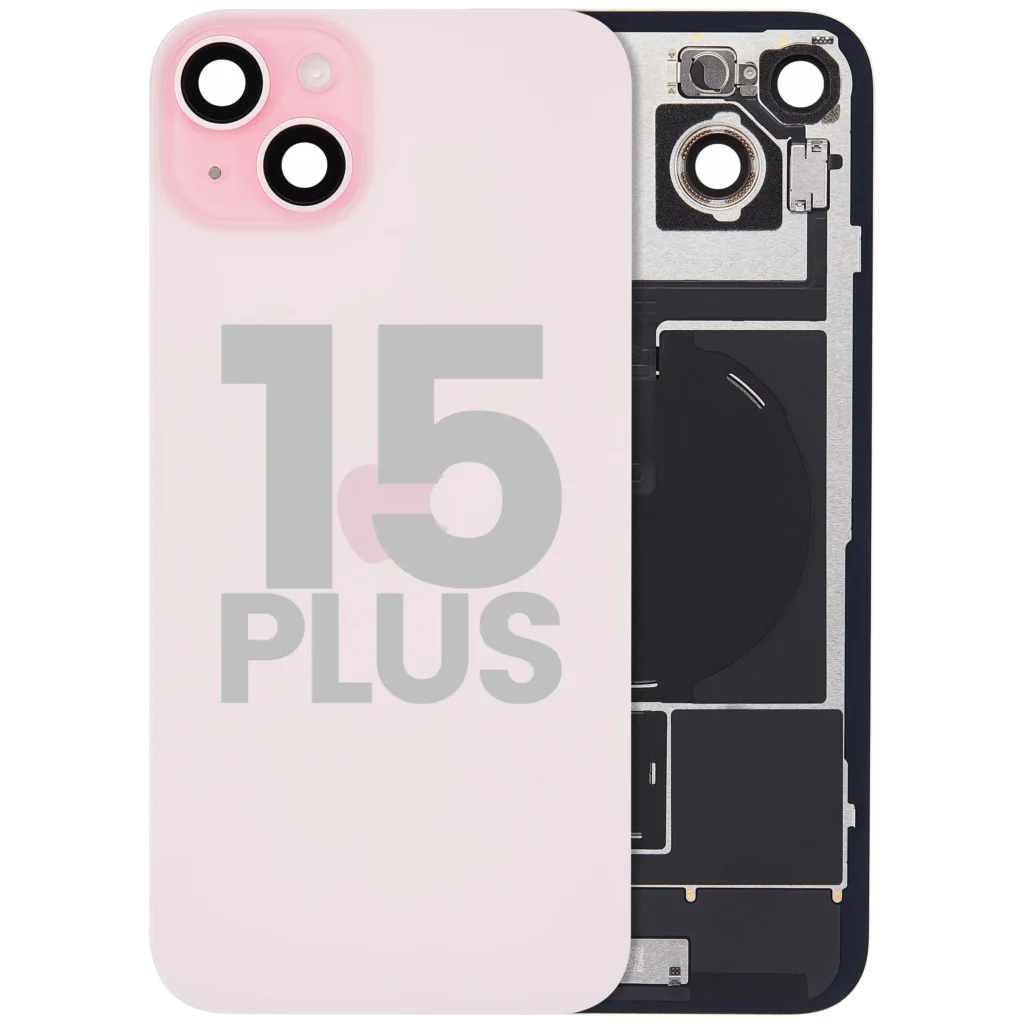Back Glass w/ MagSafe Magnet & NFC & Flashlight Flex For iPhone 15 Plus (Used OEM Pull: Grade B) (Pink)