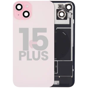 Back Glass w/ MagSafe Magnet & NFC & Flashlight Flex For iPhone 15 Plus (Used OEM Pull: Grade C) (Pink)