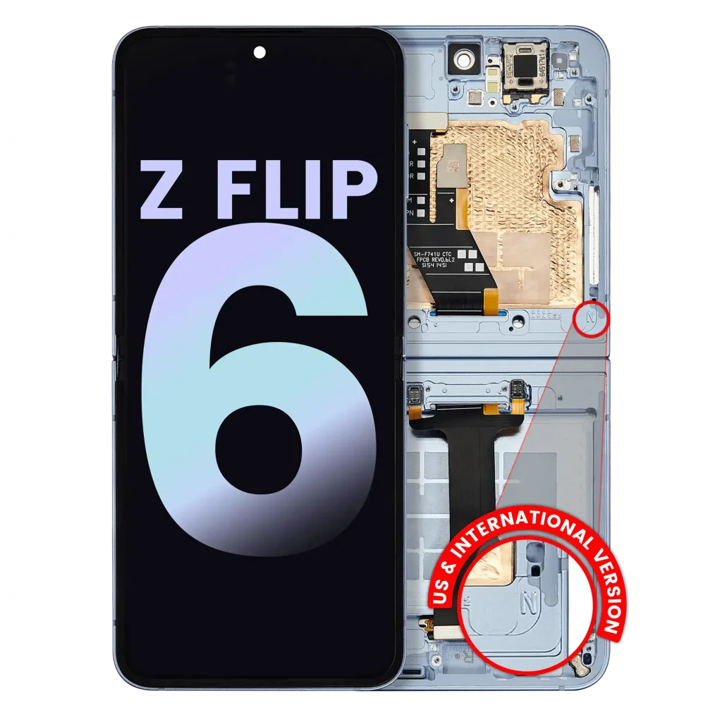 Inner OLED Assembly With Frame For Samsung Galaxy Z Flip 6 5G (US & International) (Service Pack) (Blue)