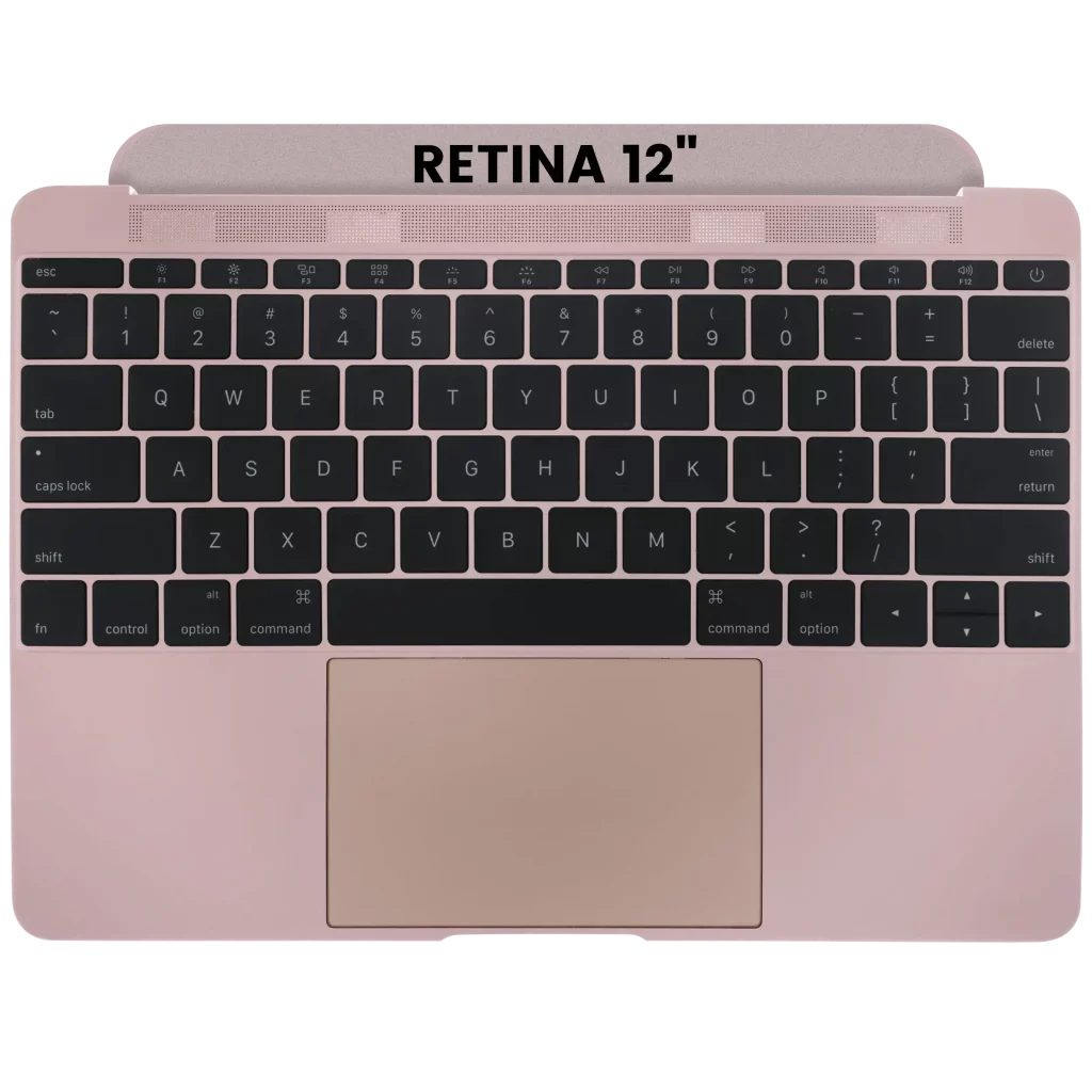 Top Case with Keyboard (ANSI US) For MacBook 12" A1534 (2016-2017) (Used OEM Pull: Grade A) (Rose Gold)
