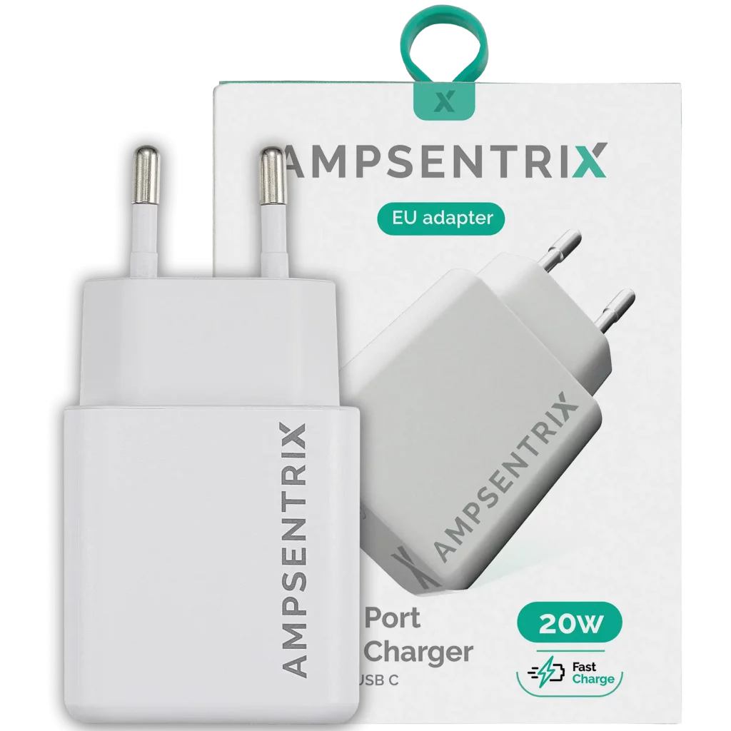 AmpSentrix 20W Dual-Port (USB-C + USB-A) (220V / EU Plug)