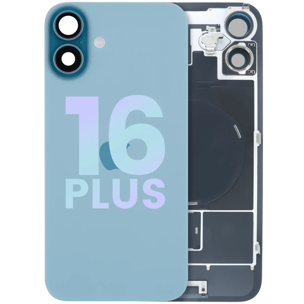 Back Glass w/ MagSafe Magnet & NFC & Flashlight Flex For iPhone 16 Plus (Service Pack) (Teal)