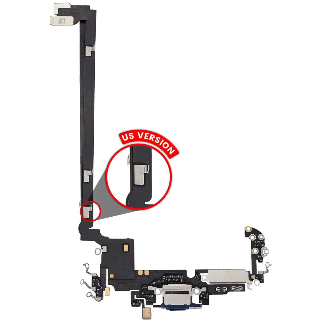 Charging Port Flex Cable For iPhone 17 Pro Max (Premium)(US Version)(Deep Blue)