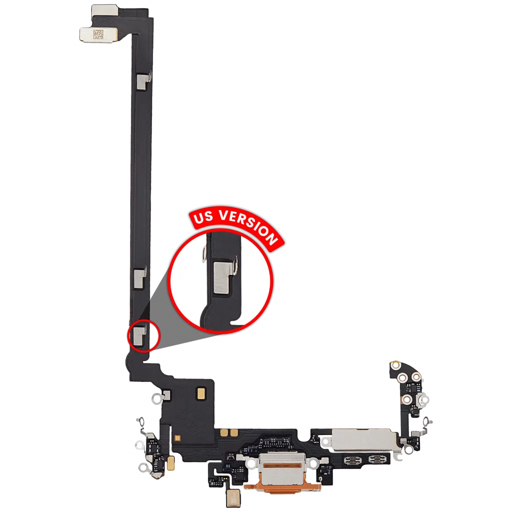Charging Port Flex Cable For iPhone 17 Pro Max (Premium)(US Version)(Cosmic Orange)
